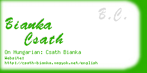 bianka csath business card